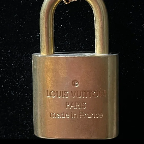 Louis Vuitton Brass Vintage Candena #344 Authentic Lock & Key Necklaces - Picture 4 of 4